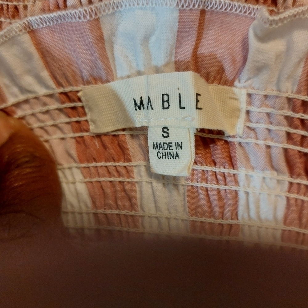MABLE Ladies Tiered Shoulder Tie Sundress- S - Picture 5 of 7